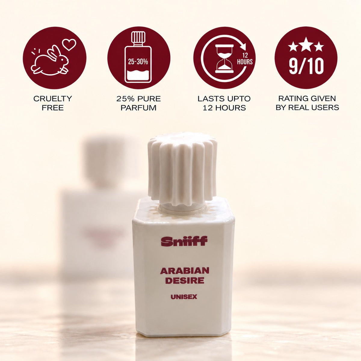 Sniiff Arabian Desire 50ml Oud parfum – cruelty free, 25% pure parfum, lasts up to 12 hours
