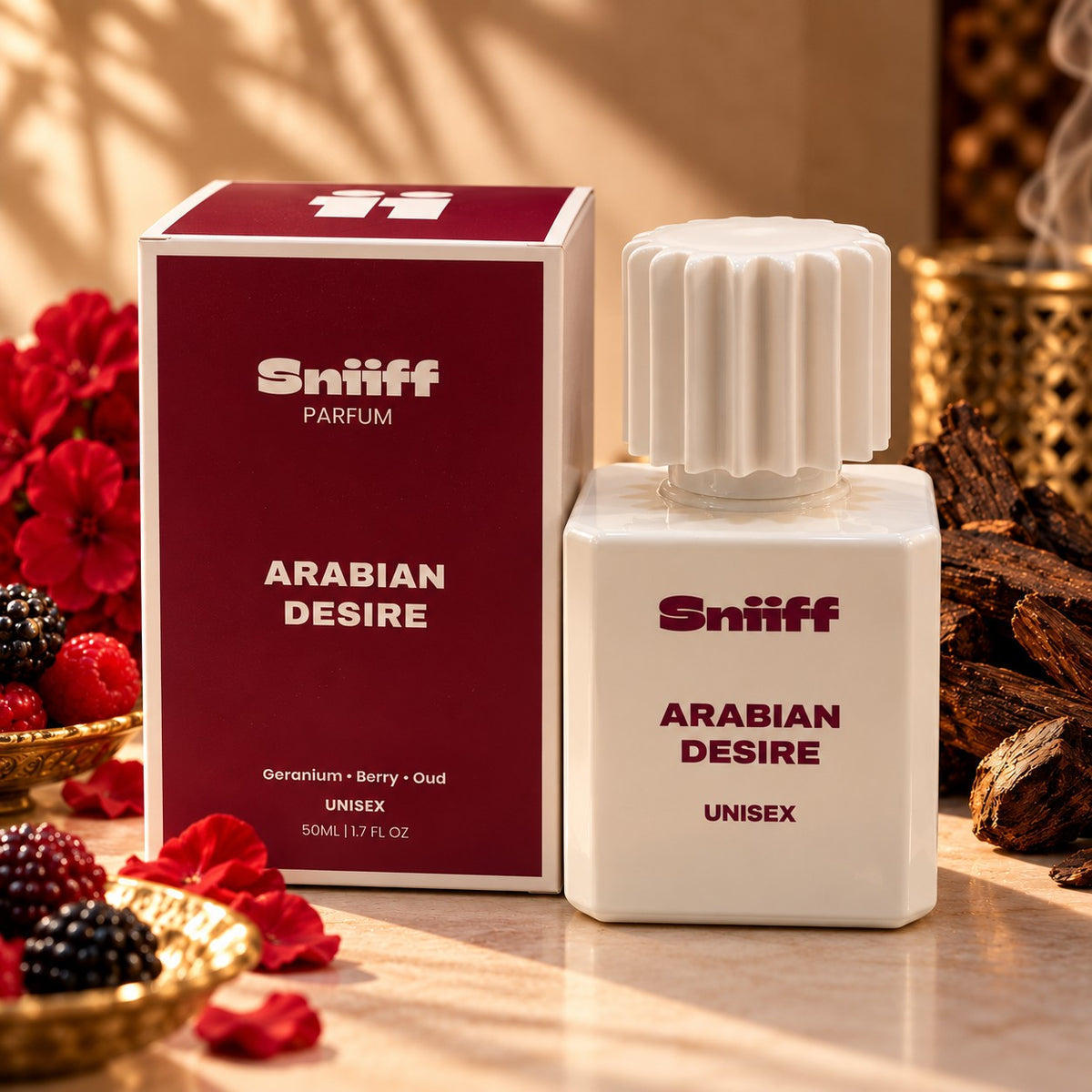 Sniiff Arabian Desire 50ml Oud parfum – bottle with box