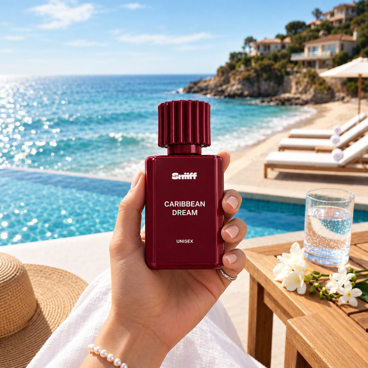 Sniiff Caribbean Dream 100ml Oud parfum – held by the pool