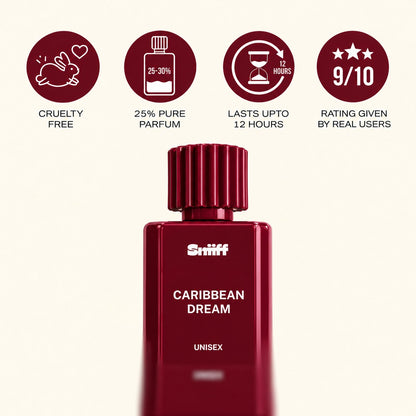 Sniiff Caribbean Dream 100ml Oud parfum – cruelty free, 25% pure parfum, lasts up to 12 hours