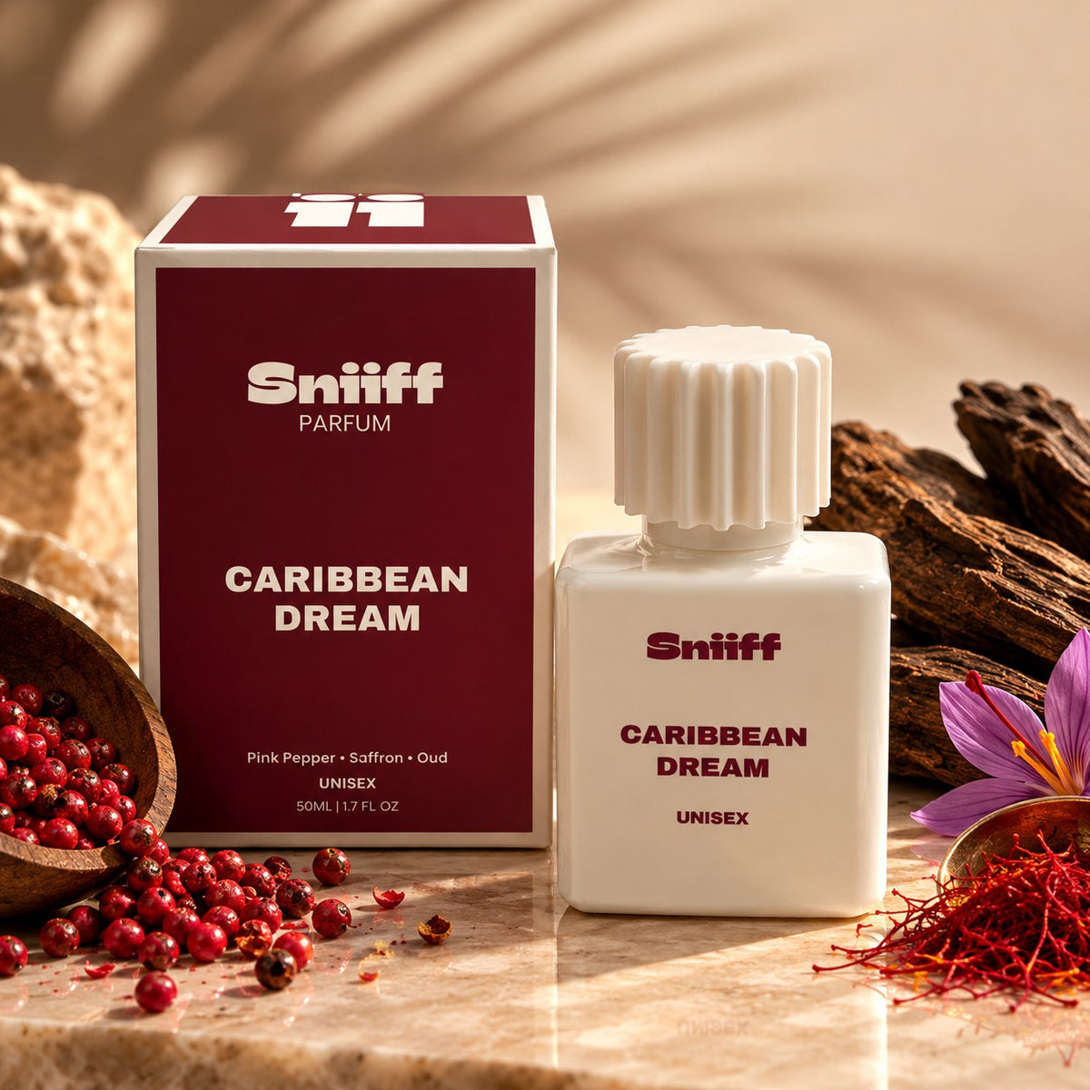 Sniiff Caribbean Dream 50ml Oud parfum – bottle with box