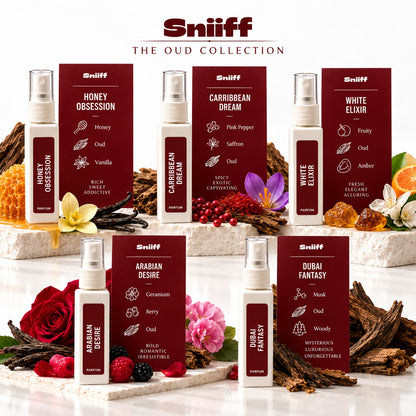 Sniiff The Oud Collection – lineup with scent notes