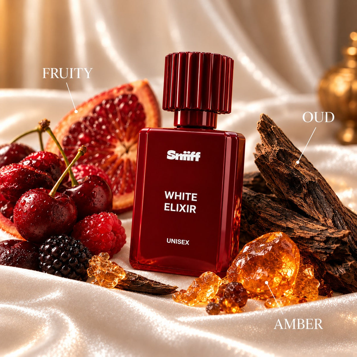 Sniiff White Elixir 100ml Oud parfum – with fruit, oud and amber