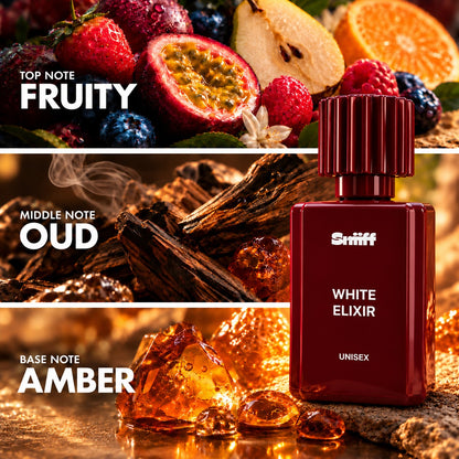 Sniiff White Elixir 100ml Oud parfum – notes: fruity, oud, amber
