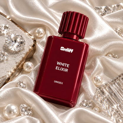 Sniiff White Elixir 100ml Oud parfum – on satin with pearls
