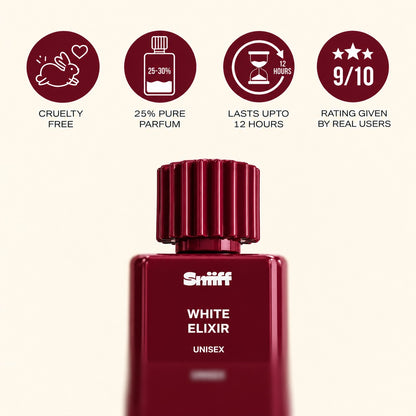 Sniiff White Elixir 100ml Oud parfum – cruelty free, 25% pure parfum, lasts up to 12 hours